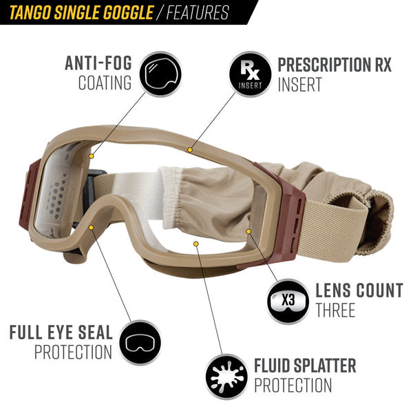 Valken Tango Single Lens Airsoft Goggles Valken Tango Single Lens Airsoft Goggles